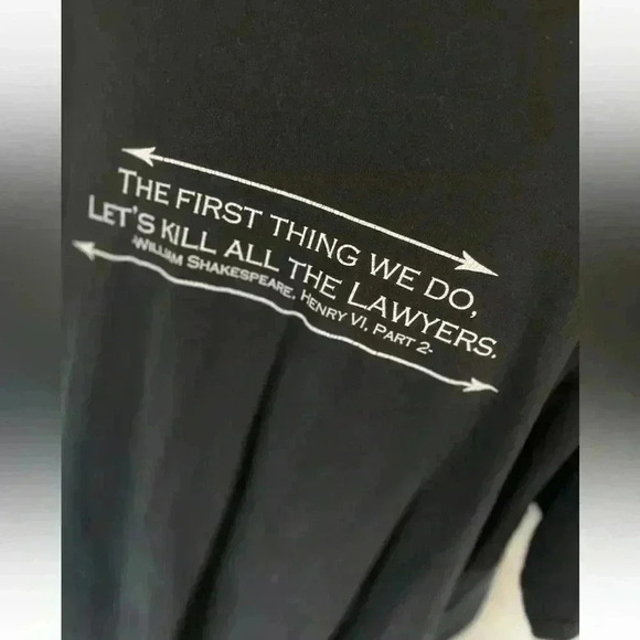 William Shakespeare black T-shirt “first thing we do” quote size XL Gildan top - Picture 6 of 14